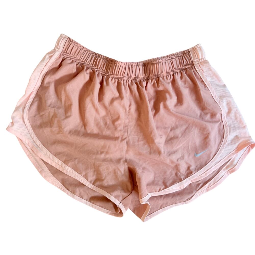 Nike Women's Dri-FIT Blush Pink Tempo Running Shorts Athletic M